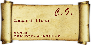 Caspari Ilona névjegykártya